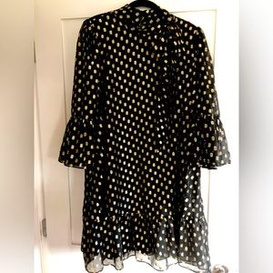 Calvin Klein Sparkle Gold and Black Dress